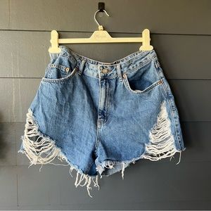 Topshop distressed shorts
